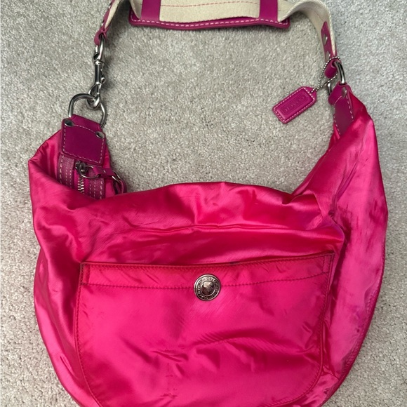 Coach Handbags - Vintage Y2K Coach Hot Pink Hobo Shoulder Bag
